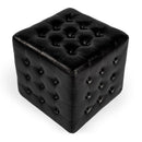Leon 18 in. Square Button Tufted Leather Cube Ottoman by Butler Specialty Company