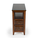 Marcus 12 in. W Rectangular Wood 2 Drawer Side Table with Top Open Shelf by Butler Specialty Company