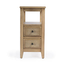 Marcus 12 in. W Rectangular Wood 2 Drawer Side Table with Top Open Shelf by Butler Specialty Company