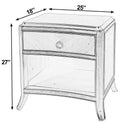 Granby 25 in. W 1 Drawer Nightstand with Lower Open Shelf by Butler Specialty Company