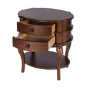 Ethel 25 in. W Oval Wood 2 Drawer Accent Table with Open Shelf by Butler Specialty Company