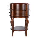 Ethel 25 in. W Oval Wood 2 Drawer Accent Table with Open Shelf by Butler Specialty Company