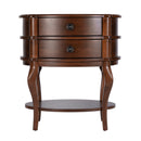 Ethel 25 in. W Oval Wood 2 Drawer Accent Table with Open Shelf by Butler Specialty Company