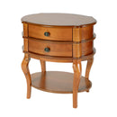 Ethel 25 in. W Oval Wood 2 Drawer Accent Table with Open Shelf by Butler Specialty Company