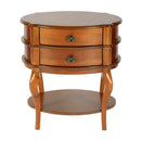 Ethel 25 in. W Oval Wood 2 Drawer Accent Table with Open Shelf by Butler Specialty Company