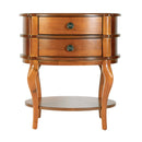 Ethel 25 in. W Oval Wood 2 Drawer Accent Table with Open Shelf by Butler Specialty Company
