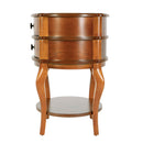 Ethel 25 in. W Oval Wood 2 Drawer Accent Table with Open Shelf by Butler Specialty Company