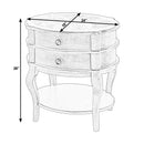 Ethel 25 in. W Oval Wood 2 Drawer Accent Table with Open Shelf by Butler Specialty Company