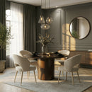 Coral 54 in. W Round Wood Pedestal Dining Table by Butler Specialty Company
