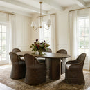 Coral 84 in. W Oval Wood Double Pedestal Dining Table by Butler Specialty Company