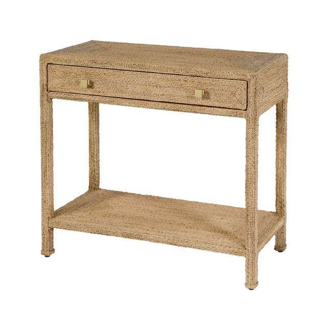 Como 31.5 in. W Rectangular Banana Leaf 1 Drawer Console Table with Lower Open Shelf by Butler Specialty Company