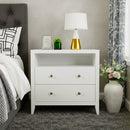 Dana 28 in. W Rectangular Wood 2 Drawer Nightstand with Top Shelf by Butler Specialty Company