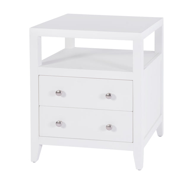 Dana 21 in. W Rectangular Wood 2 Drawer Narrow Nightstand with Top Open Shelf by Butler Specialty Company