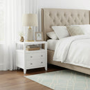 Dana 21 in. W Rectangular Wood 2 Drawer Narrow Nightstand with Top Open Shelf by Butler Specialty Company