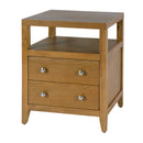 Dana 21 in. W Rectangular Wood 2 Drawer Narrow Nightstand with Top Open Shelf by Butler Specialty Company