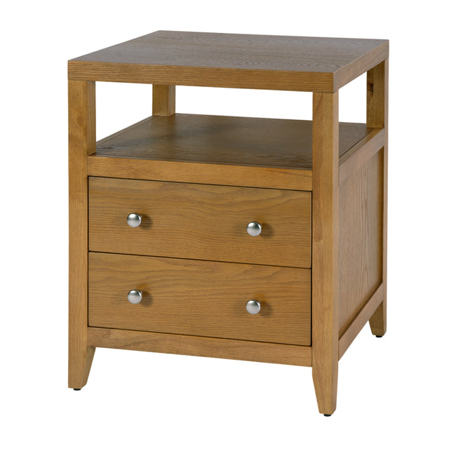 Dana 21 in. W Rectangular Wood 2 Drawer Narrow Nightstand with Top Open Shelf by Butler Specialty Company