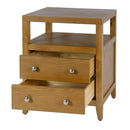 Dana 21 in. W Rectangular Wood 2 Drawer Narrow Nightstand with Top Open Shelf by Butler Specialty Company