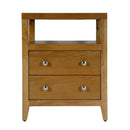 Dana 21 in. W Rectangular Wood 2 Drawer Narrow Nightstand with Top Open Shelf by Butler Specialty Company