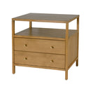 Mendel 28 in. W Rectangular Wood 2 Drawer Wide Nightstand with Open Shelf by Butler Specialty Company