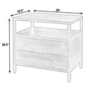 Mendel 28 in. W Rectangular Wood 2 Drawer Wide Nightstand with Open Shelf by Butler Specialty Company