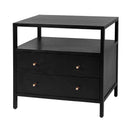 Mendel 28 in. W Rectangular Wood 2 Drawer Wide Nightstand with Open Shelf by Butler Specialty Company