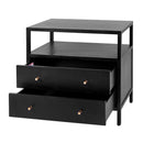 Mendel 28 in. W Rectangular Wood 2 Drawer Wide Nightstand with Open Shelf by Butler Specialty Company