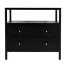 Mendel 28 in. W Rectangular Wood 2 Drawer Wide Nightstand with Open Shelf by Butler Specialty Company