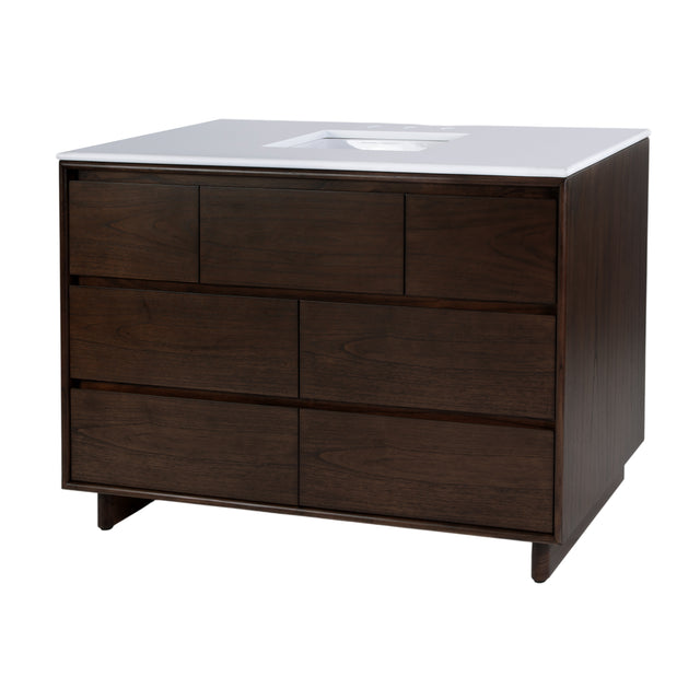 Halmstad 48 in. W Rectangular Wood Single Sink 6 Drawer Bathroom Vanity Set by Butler Specialty Company