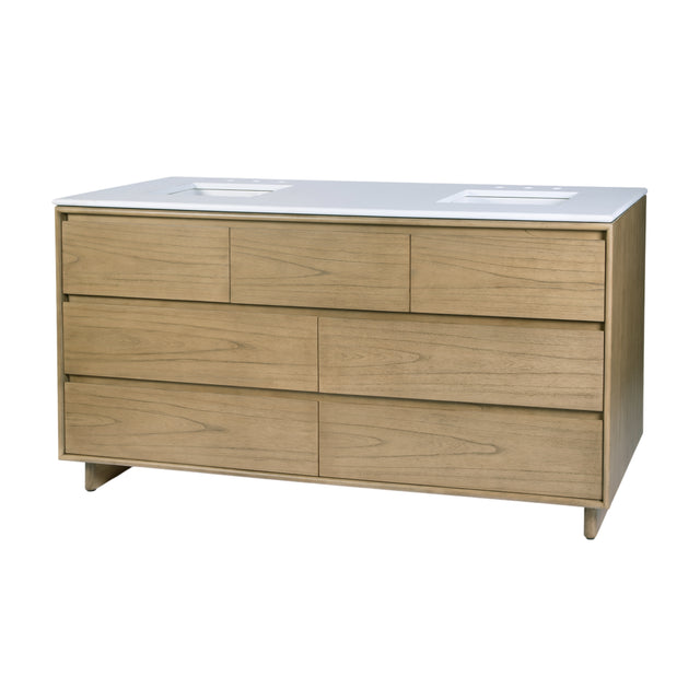 Halmstad 72 in. W Rectangular Wood Double Sink 5 Drawer Bathroom Vanity Set by Butler Specialty Company