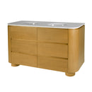 Genoa 60. in. W Rectangular Wood & Quartz 4 Drawer Double Sink Bathroom Vanity by Butler Specialty Company