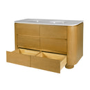 Genoa 60. in. W Rectangular Wood & Quartz 4 Drawer Double Sink Bathroom Vanity by Butler Specialty Company