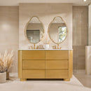Genoa 60. in. W Rectangular Wood & Quartz 4 Drawer Double Sink Bathroom Vanity by Butler Specialty Company