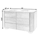 Genoa 60. in. W Rectangular Wood & Quartz 4 Drawer Double Sink Bathroom Vanity by Butler Specialty Company