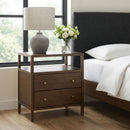 Mendel 21.25 in. W Rectangular Wood 2 Drawer Narrow Nightstand with Open Shelf by Butler Specialty Company