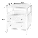 Mendel 21.25 in. W Rectangular Wood 2 Drawer Narrow Nightstand with Open Shelf by Butler Specialty Company