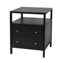 Mendel 21.25 in. W Rectangular Wood 2 Drawer Narrow Nightstand with Open Shelf by Butler Specialty Company