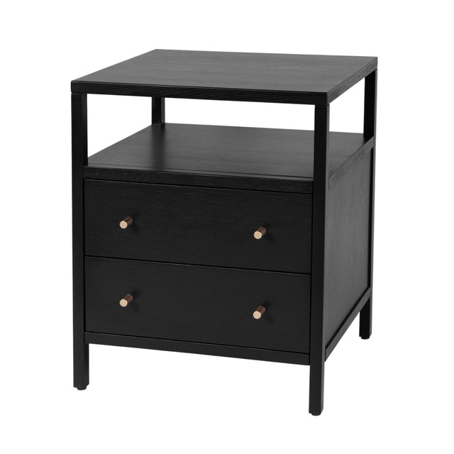 Mendel 21.25 in. W Rectangular Wood 2 Drawer Narrow Nightstand with Open Shelf by Butler Specialty Company