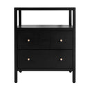 Mendel 21.25 in. W Rectangular Wood 2 Drawer Narrow Nightstand with Open Shelf by Butler Specialty Company