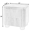 Genoa 21 in. W Rectangular Wood 2 Drawer Nightstand by Butler Specialty Company