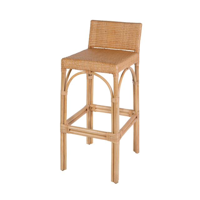 Serienna 30 in. Seat Height Rectangular Rattan Low Back Bar Stool by Butler Specialty Company