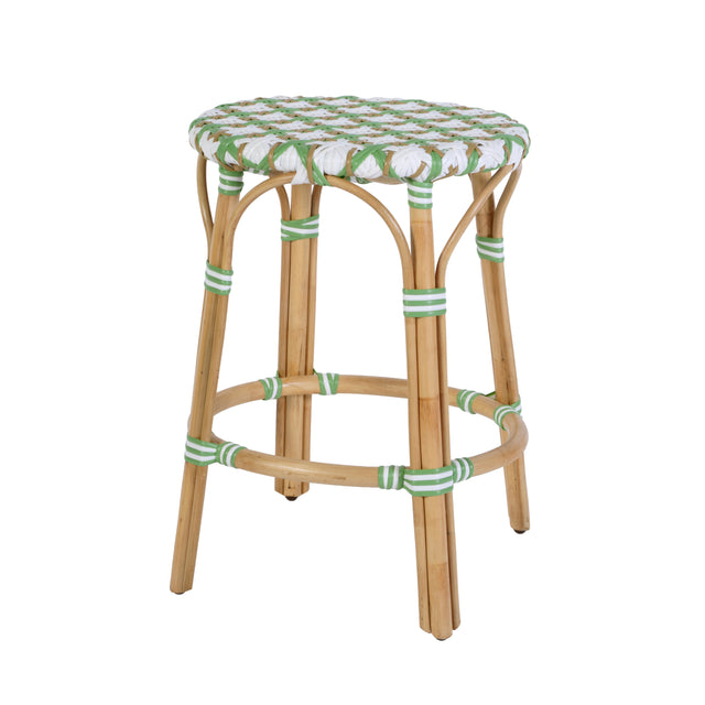 Ballito 24.5 in. Seat Height Oval Rattan Counter Stool with Footrest by Butler Specialty Company