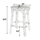 Ballito 24.5 in. Seat Height Oval Rattan Counter Stool with Footrest by Butler Specialty Company