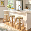 Ballito 24.5 in. Seat Height Oval Rattan Counter Stool with Footrest by Butler Specialty Company