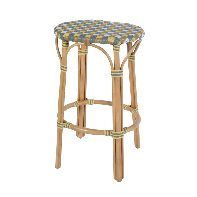 Ballito 30 in. Seat Height Oval Rattan Bar Stool with Footrest by Butler Specialty Company