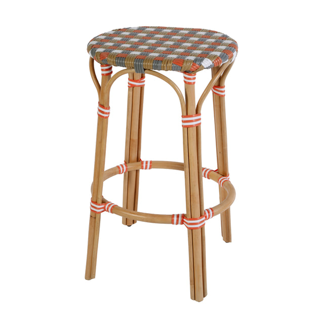 Ballito 30 in. Seat Height Oval Rattan Bar Stool with Footrest by Butler Specialty Company