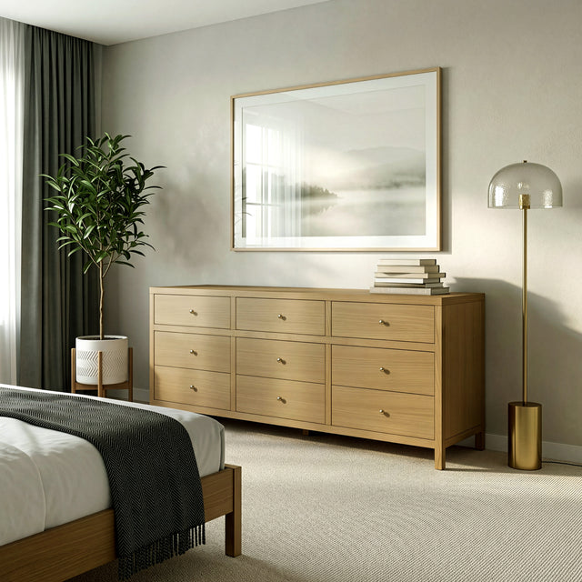 Nora 84 in. W Rectangular Wood 9 Drawer Dresser by Butler Specialty Company