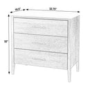 Averly 32.75 in. W Rectangular Marble and Wood 3 Drawer Chest by Butler Specialty Company