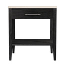 Averly 22 in. W Rectangular Marble and Wood 1 Drawer Nightstand with Lower Open Shelf by Butler Specialty Company
