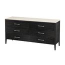 Averly 64 in. W Rectangular Marble and Wood 6 Drawer Dresser by Butler Specialty Company