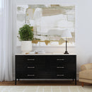 Averly 64 in. W Rectangular Marble and Wood 6 Drawer Dresser by Butler Specialty Company